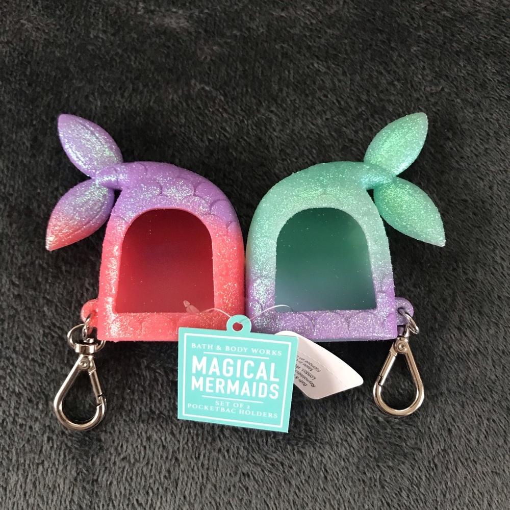 Bath & Body Works mermaid tails hand sanitizer holders